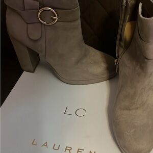 Lauren Ralph Lauren Taupe Ankle Boots